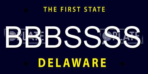 BBBSSSS Delaware License Plate