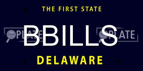 BBILLS Delaware License Plate