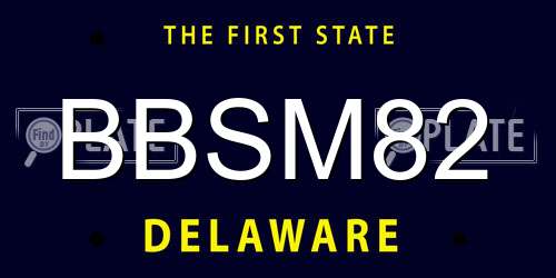 BBSM82 Delaware License Plate