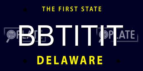 BBTITIT Delaware License Plate