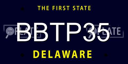 BBTP35 Delaware License Plate