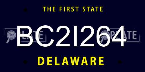 BC2I264 Delaware License Plate
