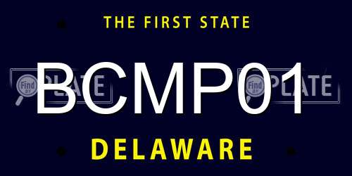 BCMP01 Delaware License Plate
