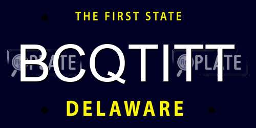 BCQTITT Delaware License Plate
