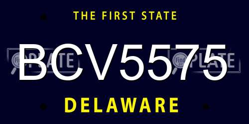 BCV5575 Delaware License Plate
