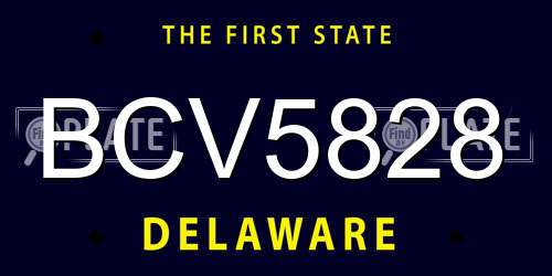 BCV5828 Delaware License Plate