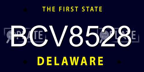 BCV8528 Delaware License Plate