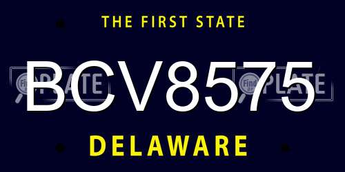 BCV8575 Delaware License Plate
