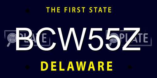 BCW55Z Delaware License Plate