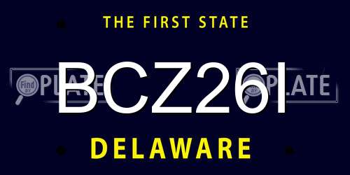 BCZ26I Delaware License Plate
