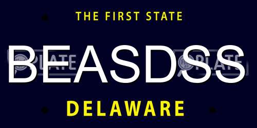 BEASDSS Delaware License Plate