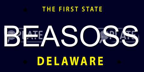 BEASOSS Delaware License Plate