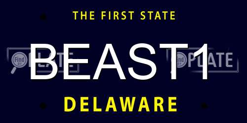 BEAST1 Delaware License Plate