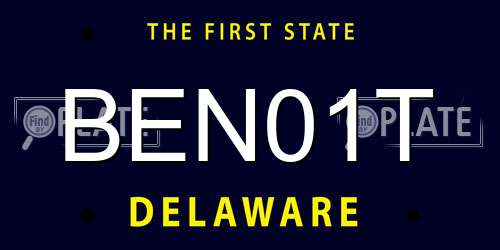 BEN01T Delaware License Plate