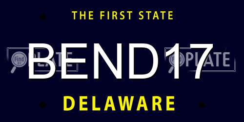 BEND17 Delaware License Plate