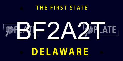 BF2A2T Delaware License Plate