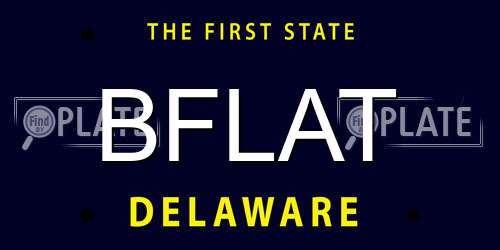 BFLAT Delaware License Plate