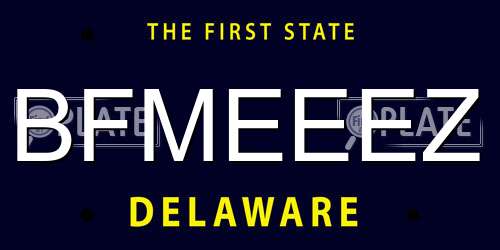 BFMEEEZ Delaware License Plate