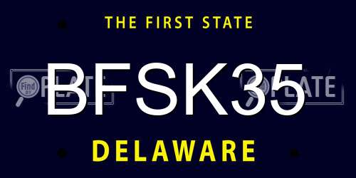 BFSK35 Delaware License Plate
