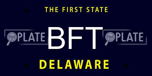 BFT Delaware License Plate