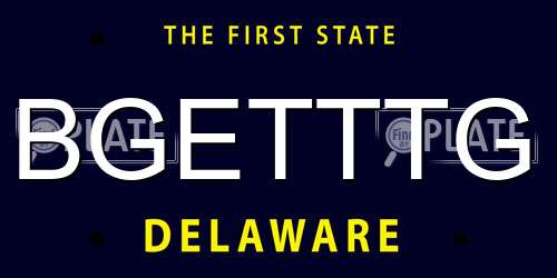BGETTTG Delaware License Plate