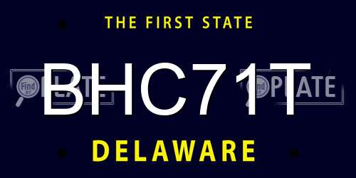BHC71T Delaware License Plate