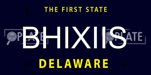 BHIXIIS Delaware License Plate