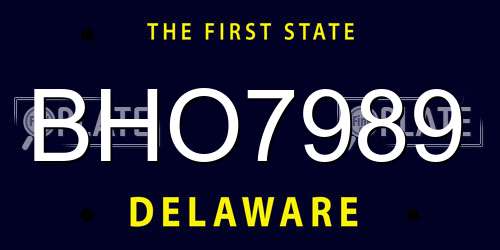 BHO7989 Delaware License Plate