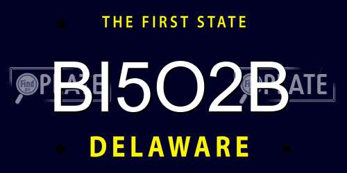 BI5O2B Delaware License Plate