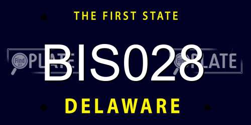 BIS028 Delaware License Plate