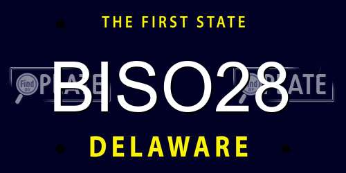 BISO28 Delaware License Plate