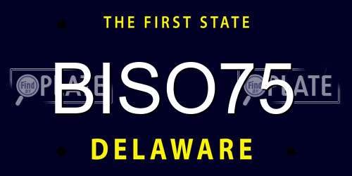 BISO75 Delaware License Plate