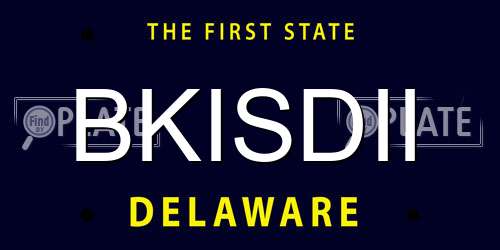 BKISDII Delaware License Plate