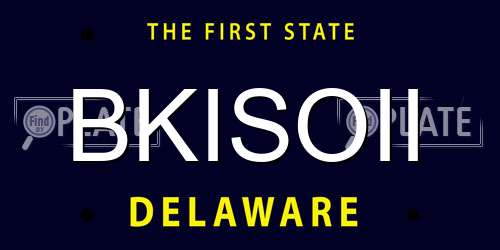 BKISOII Delaware License Plate