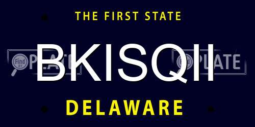 BKISQII Delaware License Plate