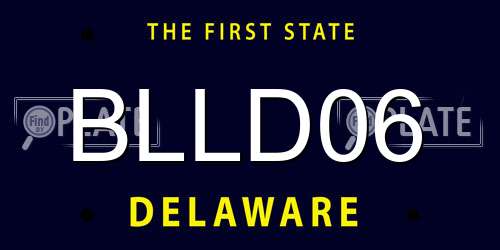 BLLD06 Delaware License Plate
