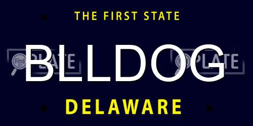BLLDOG Delaware License Plate