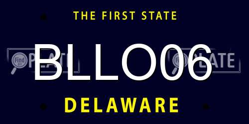 BLLO06 Delaware License Plate