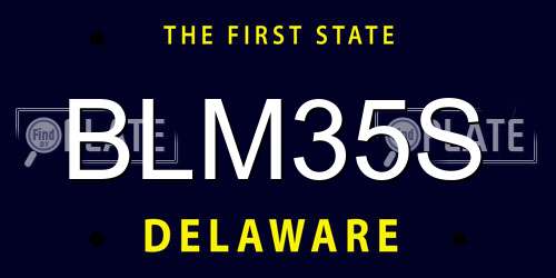 BLM35S Delaware License Plate