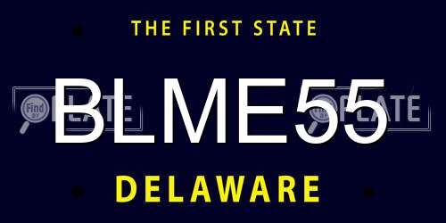 BLME55 Delaware License Plate