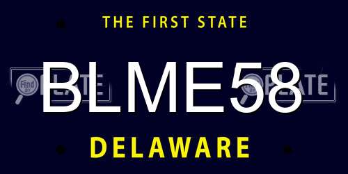 BLME58 Delaware License Plate