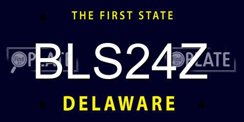 BLS24Z Delaware License Plate