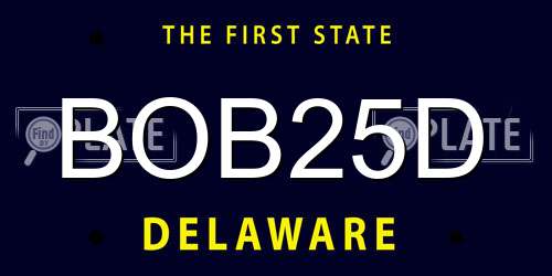 BOB25D Delaware License Plate