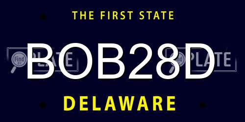 BOB28D Delaware License Plate