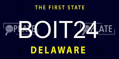 BOIT24 Delaware License Plate