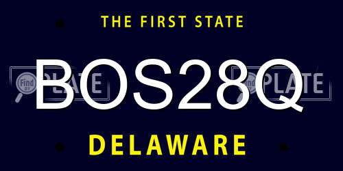 BOS28Q Delaware License Plate