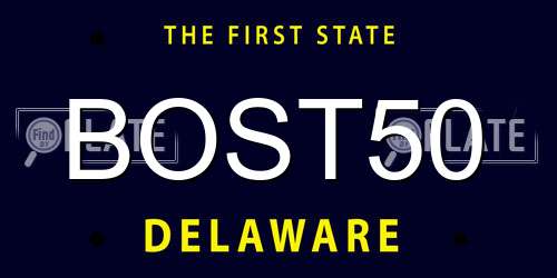 BOST50 Delaware License Plate