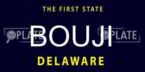 BOUJI Delaware License Plate