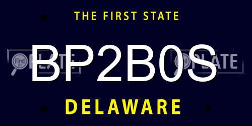 BP2B0S Delaware License Plate