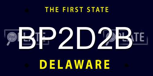 BP2D2B Delaware License Plate